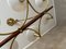 Vintage Brass and Opaline Chandelier, Image 4