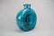 Large Blue Bubble Glass Vase attributed to Helena Tynell for Rriihimaki, 1960s 1