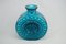Grand Vase en Verre Bullé Bleu attribué à Helena Tynell pour Rriihimaki, 1960s 3