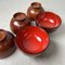 Lacquerware Rice Bowls from Aizu, Japan, 1950s, Set of 5 2