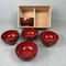 Lacquerware Rice Bowls from Aizu, Japan, 1950s, Set of 5 10