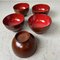 Lacquerware Rice Bowls from Aizu, Japan, 1950s, Set of 5 4