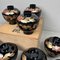 Japanese Lacquerware Rice Bowls, 1950s, Set of 10 8