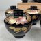 Japanese Lacquerware Rice Bowls, 1950s, Set of 10 2