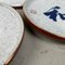 Calligraphy-Adorned Ceramic Plates Harmony Mino-Ware, Japan, 1980s, Set of 5 3