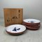 Calligraphy-Adorned Ceramic Plates Harmony Mino-Ware, Japan, 1980s, Set of 5 7