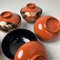 Japanese Lacquerware Rice Bowls, 1960s, Set of 5 3