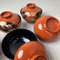 Japanese Lacquerware Rice Bowls, 1960s, Set of 5, Image 3
