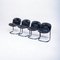 Four Leather Chairs Sabrina by Gastone Rinaldi for Rima, 1970s, Set of 4 2