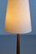 Lámpara de mesa alta de madera de teca con pantalla cónica de Tranås Stilarmatur, Sweden, años 60, Imagen 6