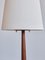 Tall Table Lamp in Teak Wood with Cone Shade from Tranås Stilarmatur, Sweden, 1960s, Image 4