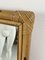 Specchio da parete grande in bambù, Italia, anni '70, Immagine 4