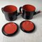 Late Taisho Era Urushi Lacquerware Tea Pourers, 1920s, Set of 2 6