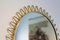 Mid-Century Brass Framed Sunburst Mirror 8