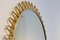 Mid-Century Brass Framed Sunburst Mirror 5
