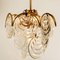 Glass and Brass Two Tiers Light Fixture, 1970s, 1969 7