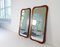Mid-Century Modern Wood and Brass Mirrors, Sweden, 1950s, Set of 2 9