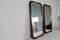 Mid-Century Modern Wood and Brass Mirrors, Sweden, 1950s, Set of 2 6