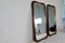 Mid-Century Modern Wood and Brass Mirrors, Sweden, 1950s, Set of 2, Image 6