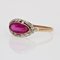 French Red Gem and 18 Karat Yellow Gold Ring, 1930s, Image 4