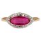 French Red Gem and 18 Karat Yellow Gold Ring, 1930s, Image 1
