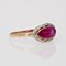 French Red Gem and 18 Karat Yellow Gold Ring, 1930s 5