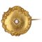 Französische Kragenbrosche mit Perlen und 18 Karat Gelbgold, 20. Jahrhundert 1