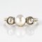 Anello in oro bianco a 18 carati e diamanti con perle, anni '30, Immagine 14
