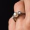 Pearl Diamond and 18 Karat White Gold Ring, 1930s 13