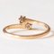 Vintage 14k Yellow Gold Toi Et Moi Ring with European Cut Diamonds 6