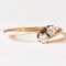 Vintage 14k Yellow Gold Toi Et Moi Ring with European Cut Diamonds, Image 7