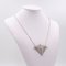Collana Art Nouveau in oro bianco 18k con diamanti taglio antico, rosette e perline, anni '20, Immagine 2