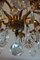 Lámpara de araña vintage de bronce y cristal, Imagen 4