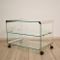 Serving Trolley in Glass from Galotti & Radice, 1970s 3