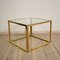 Table Basse Mid-Century en Laiton et en Verre, Italie, 1970s 6