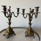 Art Nouveau Bronze Candleholders, Set of 2, Image 1