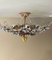 Large French Gilt Flushmount with Crystal Prism Flowers from Maison Bagués, 1940s 8