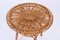 Mid-Century Italian Round Coffee Table in Rattan and Bamboo, Italy, 1960s, Image 8