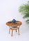 Tavolino da caffè rotondo Mid-Century in vimini e bambù, Italia, anni '60, Immagine 13