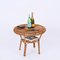 Tavolino da caffè rotondo Mid-Century in vimini e bambù, Italia, anni '60, Immagine 2
