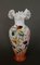 19th Century Napoleon III Opaline Vase with Floral Decoration Lace Collar, Image 1