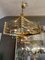 Large Gold-Plated Murano Glass Tubed Chandelier by Gaetano Sciolari, 1960 7