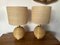 Italian Rattan and Brass Table Lamps, 1970s, Set of 2 1
