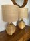 Italian Rattan and Brass Table Lamps, 1970s, Set of 2 10