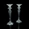 English Candlesticks in Glass, 1970s, Set of 2 1