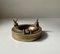 Scandinavian Porthole Ashtray in Patinated Brass, 1950s, Image 2