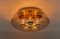 Lampada da incasso a quattro luci in vetro ambrato di Limburg, Germania, anni '60, Immagine 8