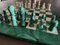 Chess Board in Malachite, Set of 33 4