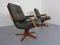 Danish Teak & Leather Swivel Lounge Chairs from Berg Furniture, 1970s, Set of 2 8