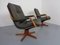 Danish Teak & Leather Swivel Lounge Chairs from Berg Furniture, 1970s, Set of 2, Image 8